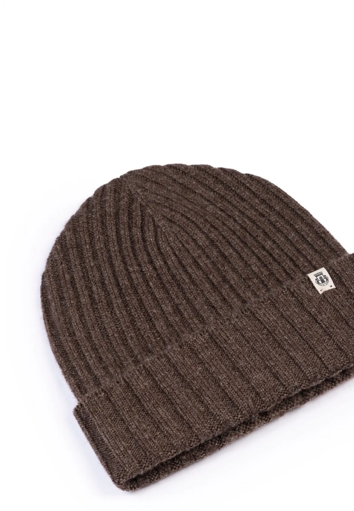 Business Cashmere Muetze mit Umschlag - coffee (braun)