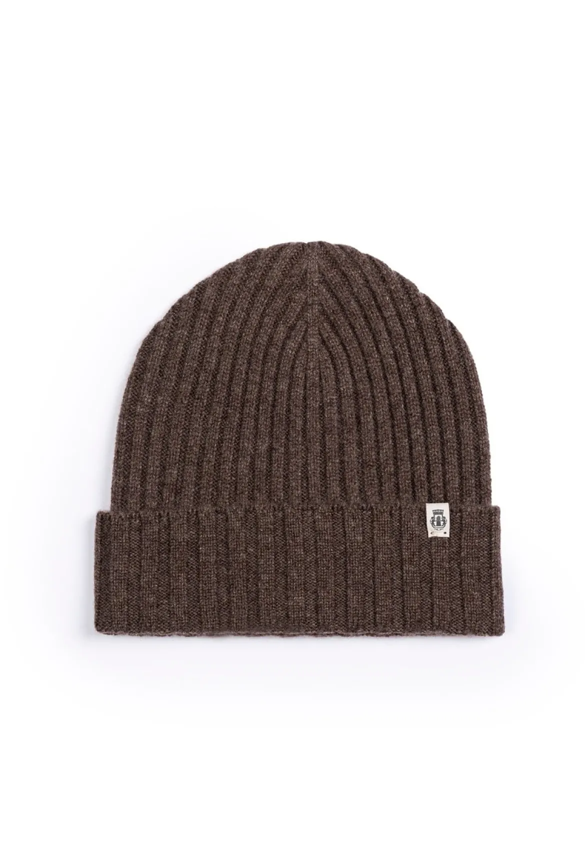Business Cashmere Muetze mit Umschlag - coffee (braun)