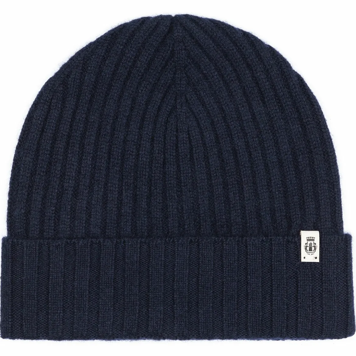 Business Cashmere Muetze mit Umschlag - navy (blau)