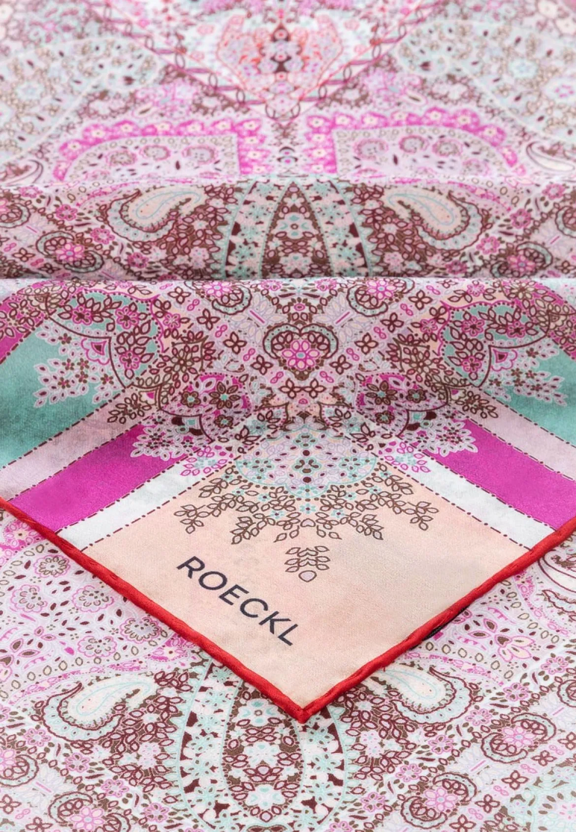 Butterfly Paisley 140x140 - multi red (rot)
