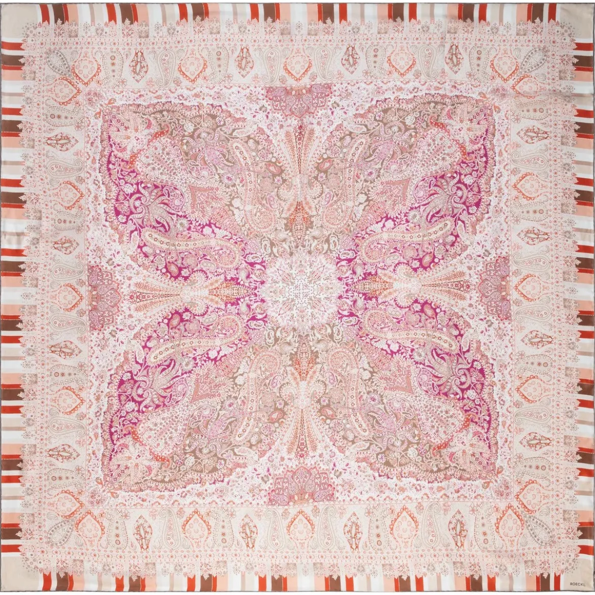 Butterfly Paisley 140x140 - rose/beige (rosa)