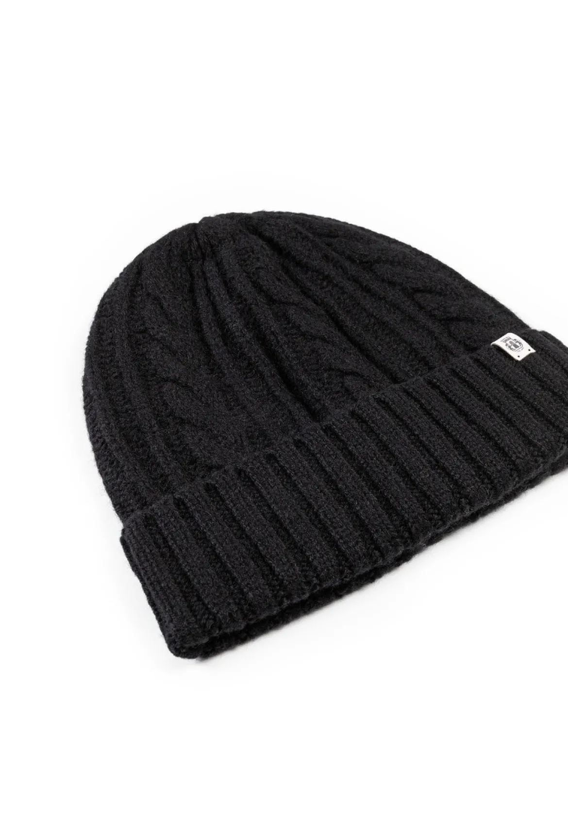 Cabled Charm Mütze - black (schwarz)