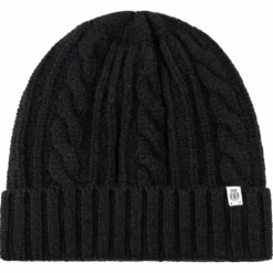 Cabled Charm Mütze - black (schwarz)