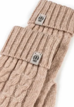 Cabled Charm Strickhandschuhe - cashmere (beige)