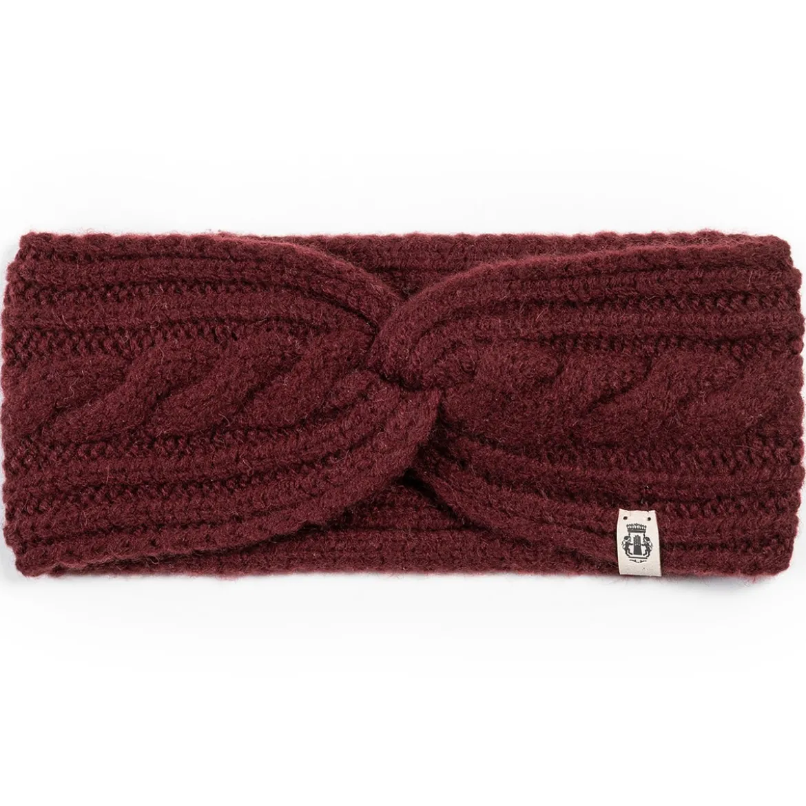 Cabled Charm Strirnband - mulberry (rot)