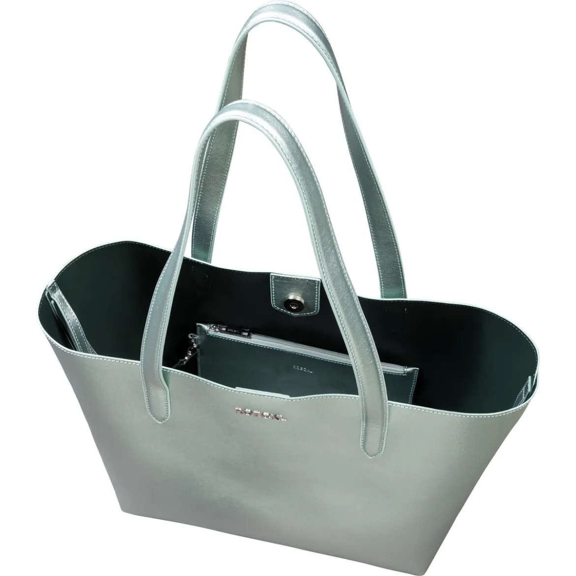 Carol Shopper metallic large - mint (grün)