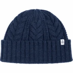 Cashmere Twist Mütze - navy (blau)