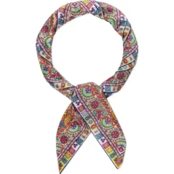 Circular Paisley 140x140 - multi colour (beige)