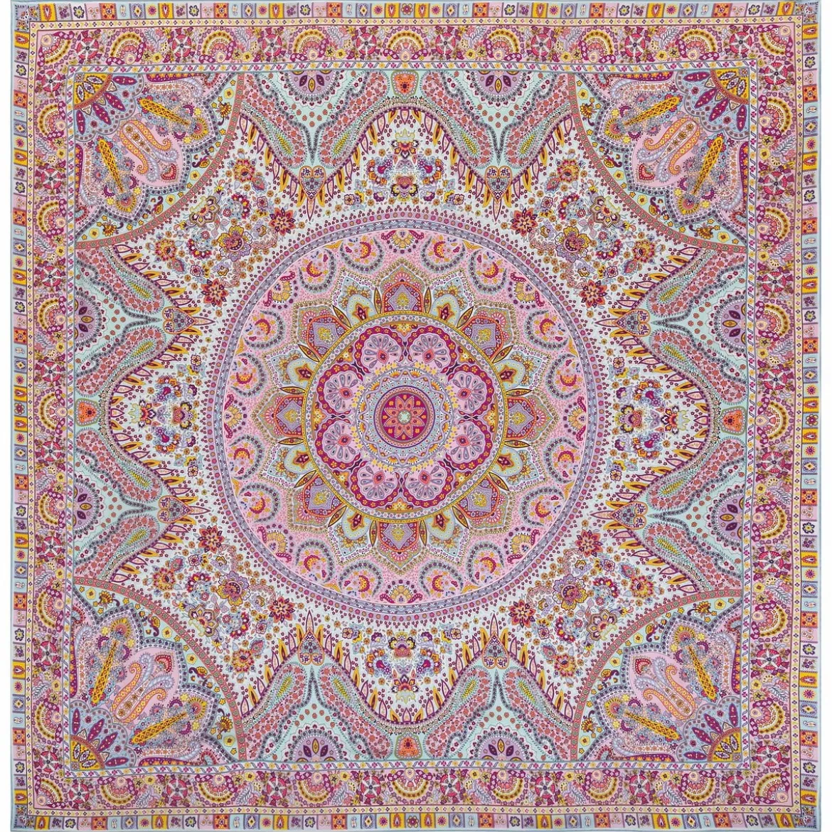 Circular Paisley 140x140 - multi pastel (beige)