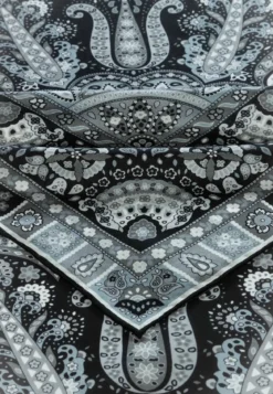 Circular Paisley 140x140 - white/black (weiss)