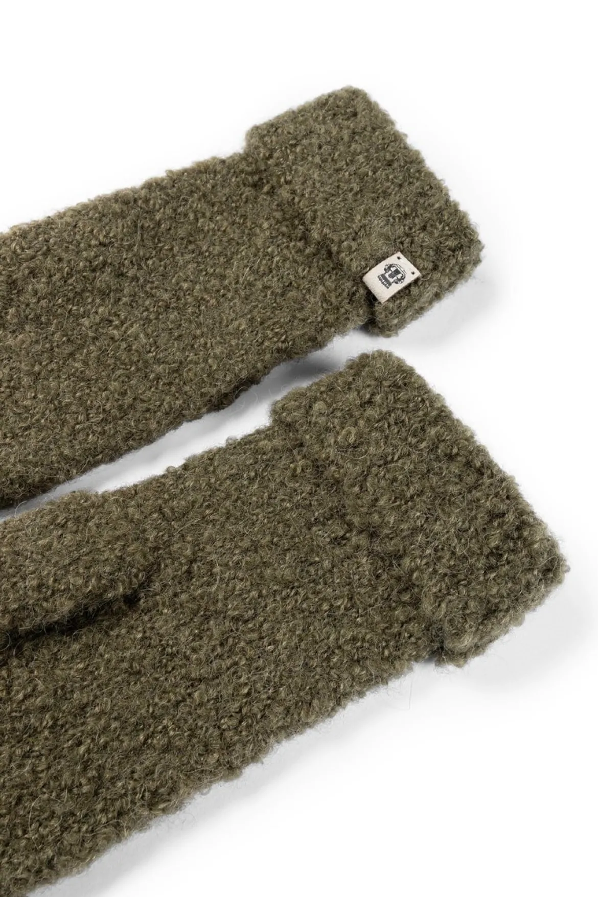 Classic Bouclé Fäustlinge - moss (grün)