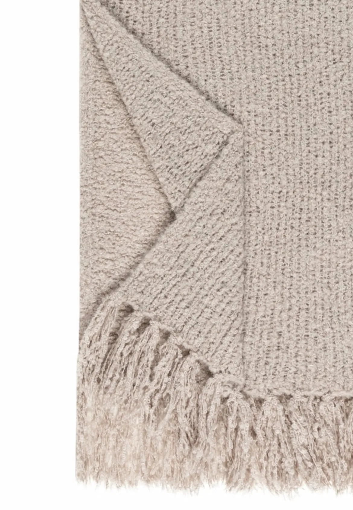 Classic Bouclé Schal 35x180 - cashmere (beige)