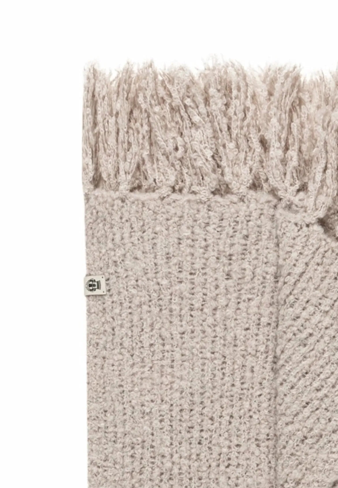Classic Bouclé Schal 35x180 - cashmere (beige)