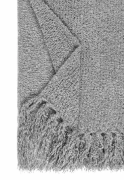 Classic Bouclé Schal 35x180 - flanell (grau)