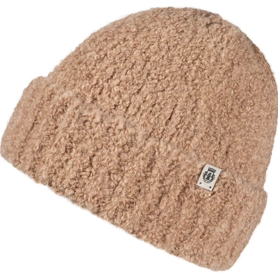Classic Bouclé Umschlagmütze - camel (beige)