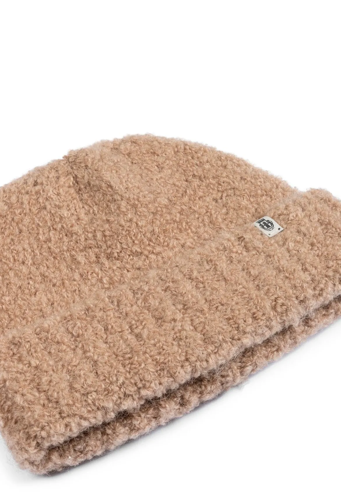 Classic Bouclé Umschlagmütze - camel (beige)
