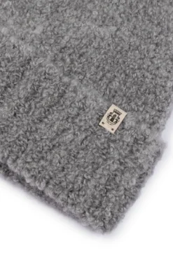 Classic Bouclé Umschlagmütze - flanell (grau)