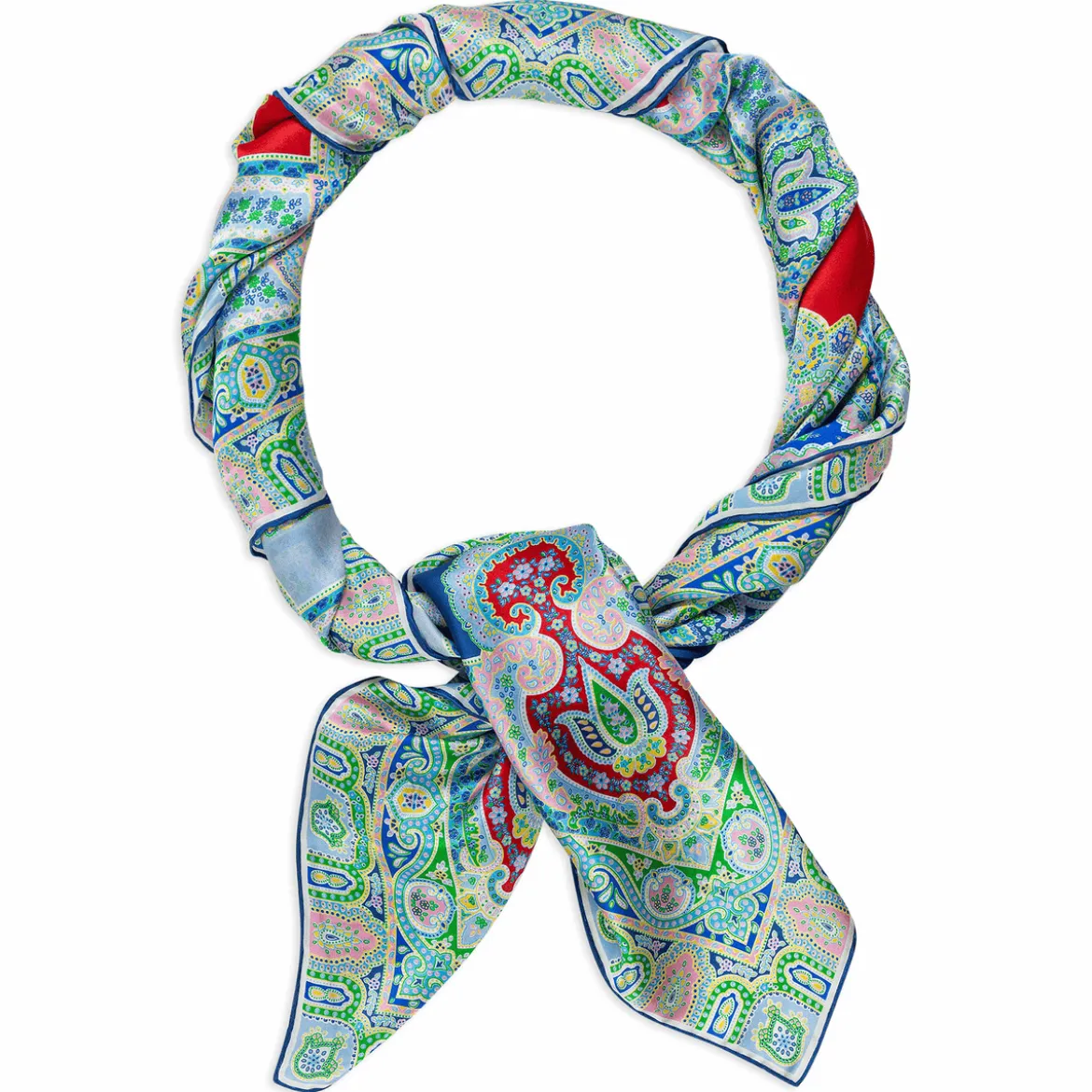Colorblocking Ornament 140x140 - multi blue (blau)