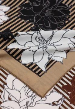 Dahlias & Stripes 64x64 - beige (beige)