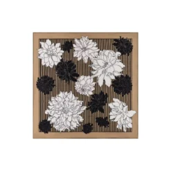 Dahlias & Stripes 64x64 - beige (beige)