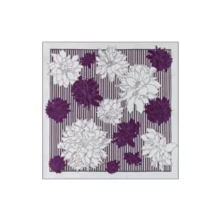 Dahlias & Stripes 64x64 - burgundy (rot)