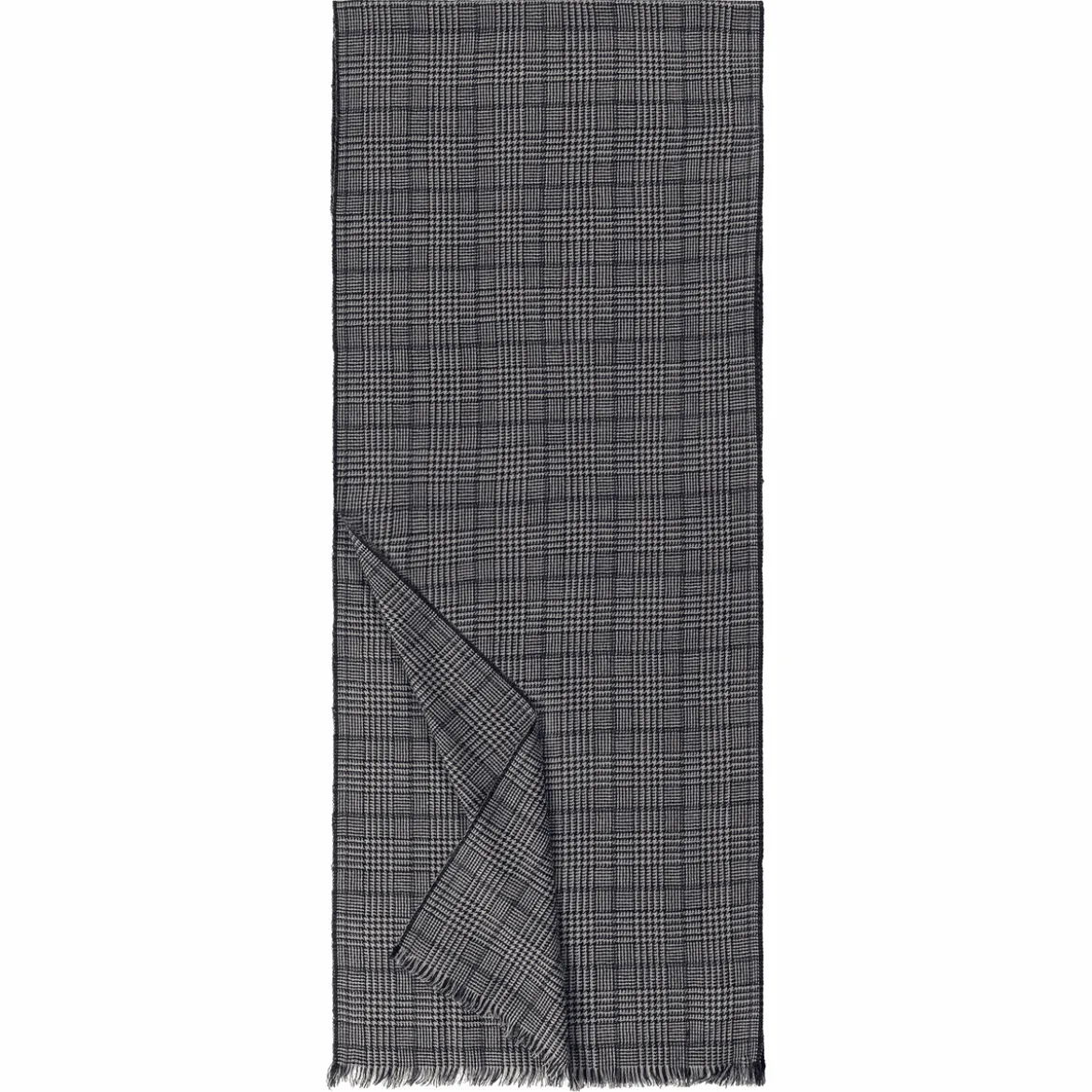 Fine Check 35x180 - navy (blau)