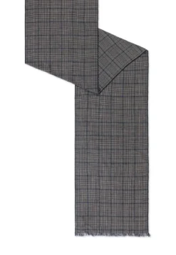Fine Check 35x180 - navy (blau)