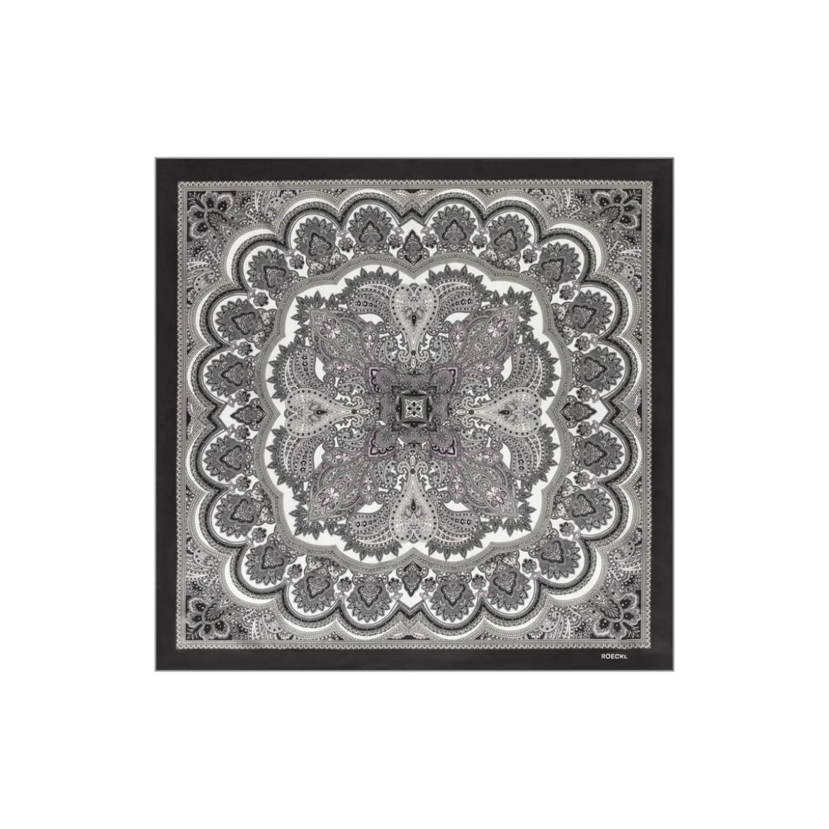 Fine Paisley 53x53 - multi silver (grau)