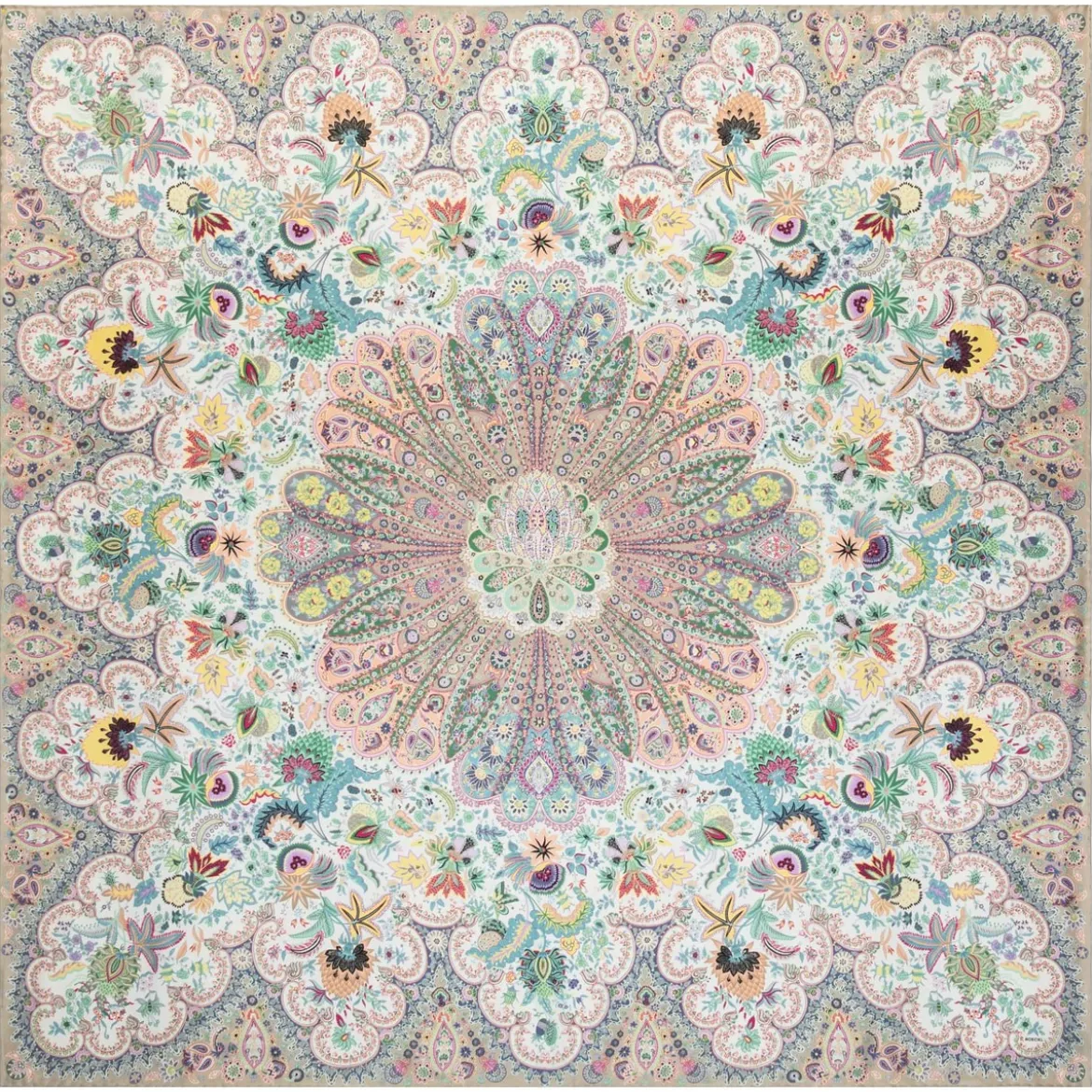 Fior di Seta 140x140 - multi pastel (beige)