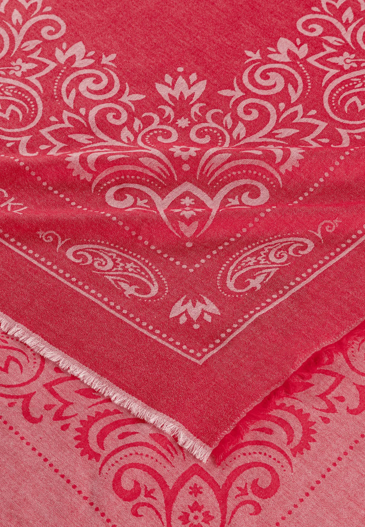 Floral Ornament 130 x 130 - poppy red (rot)