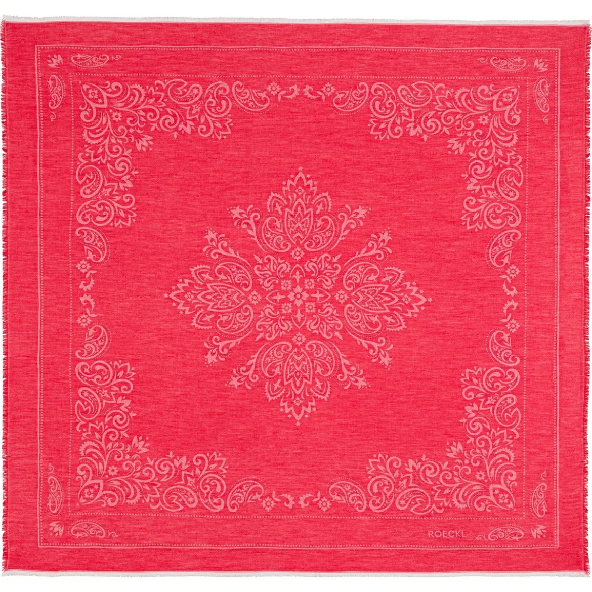 Floral Ornament 130 x 130 - poppy red (rot)