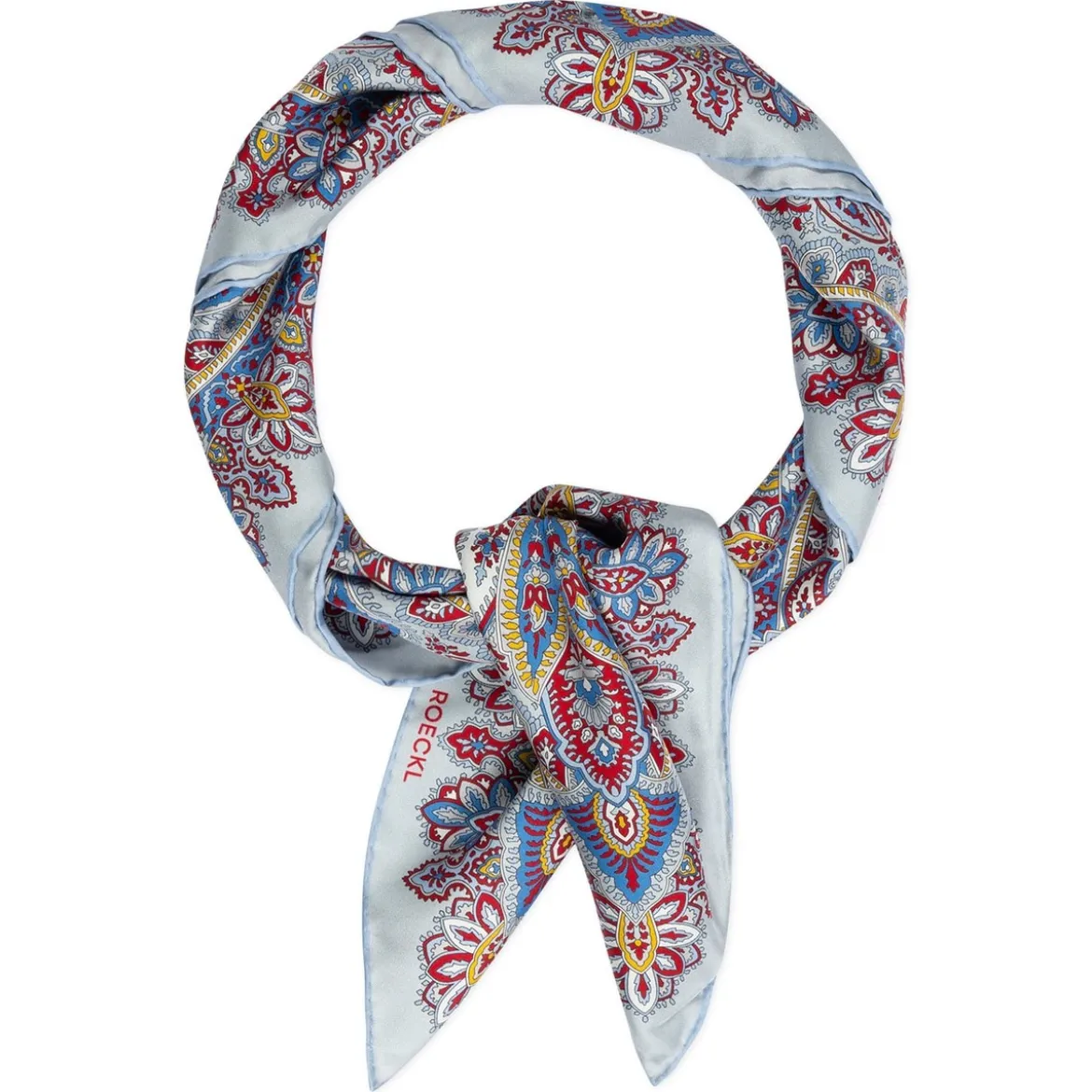 Flourishing Paisley 90x90 - multi ciel (blau)