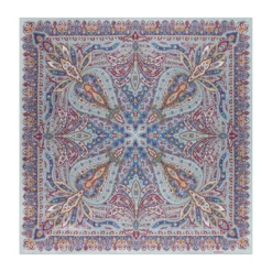 Flourishing Paisley 90x90 - multi ciel (blau)