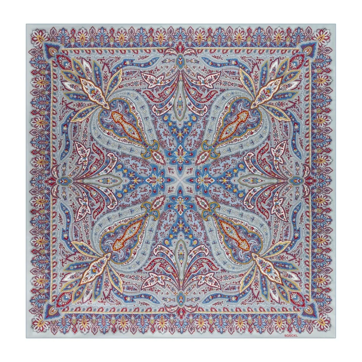 Flourishing Paisley 90x90 - multi ciel (blau)