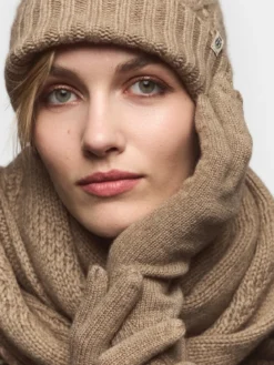 Frozen Winter Schal 35x180 - taupe (beige)