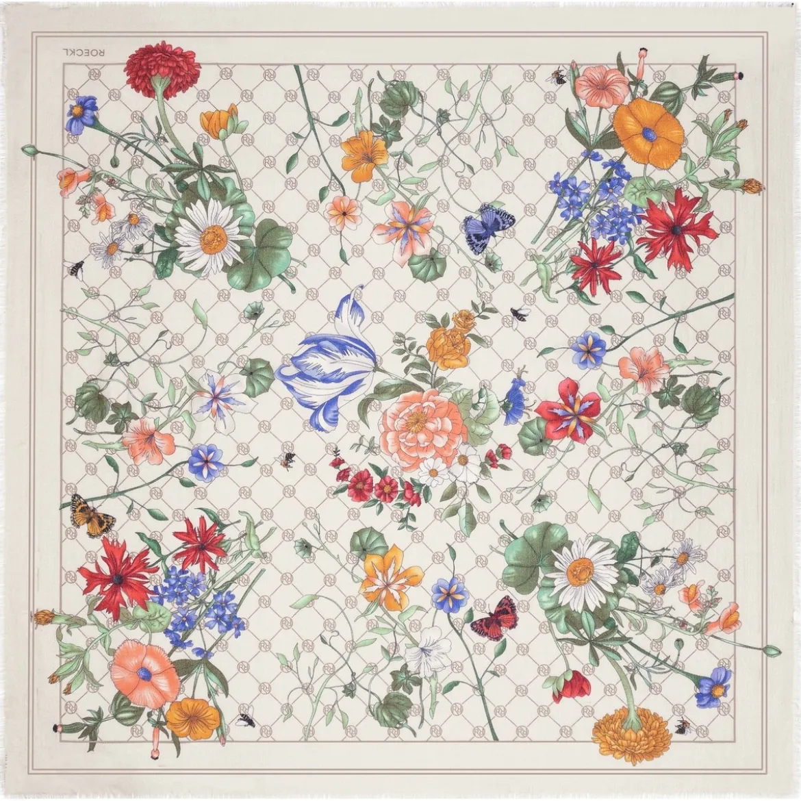 Glowing Bouquet 140x140 - multi creme (beige)