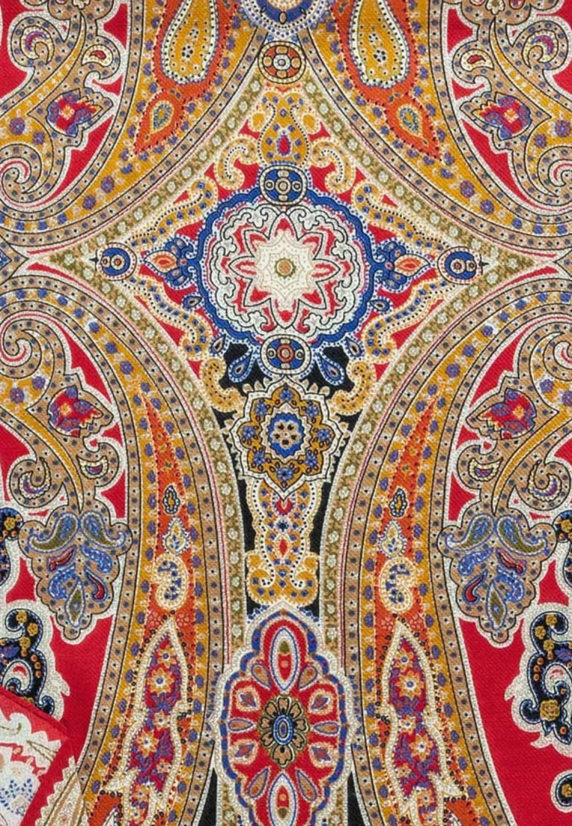Harfen Paisley 70x170 - multi red (rot)