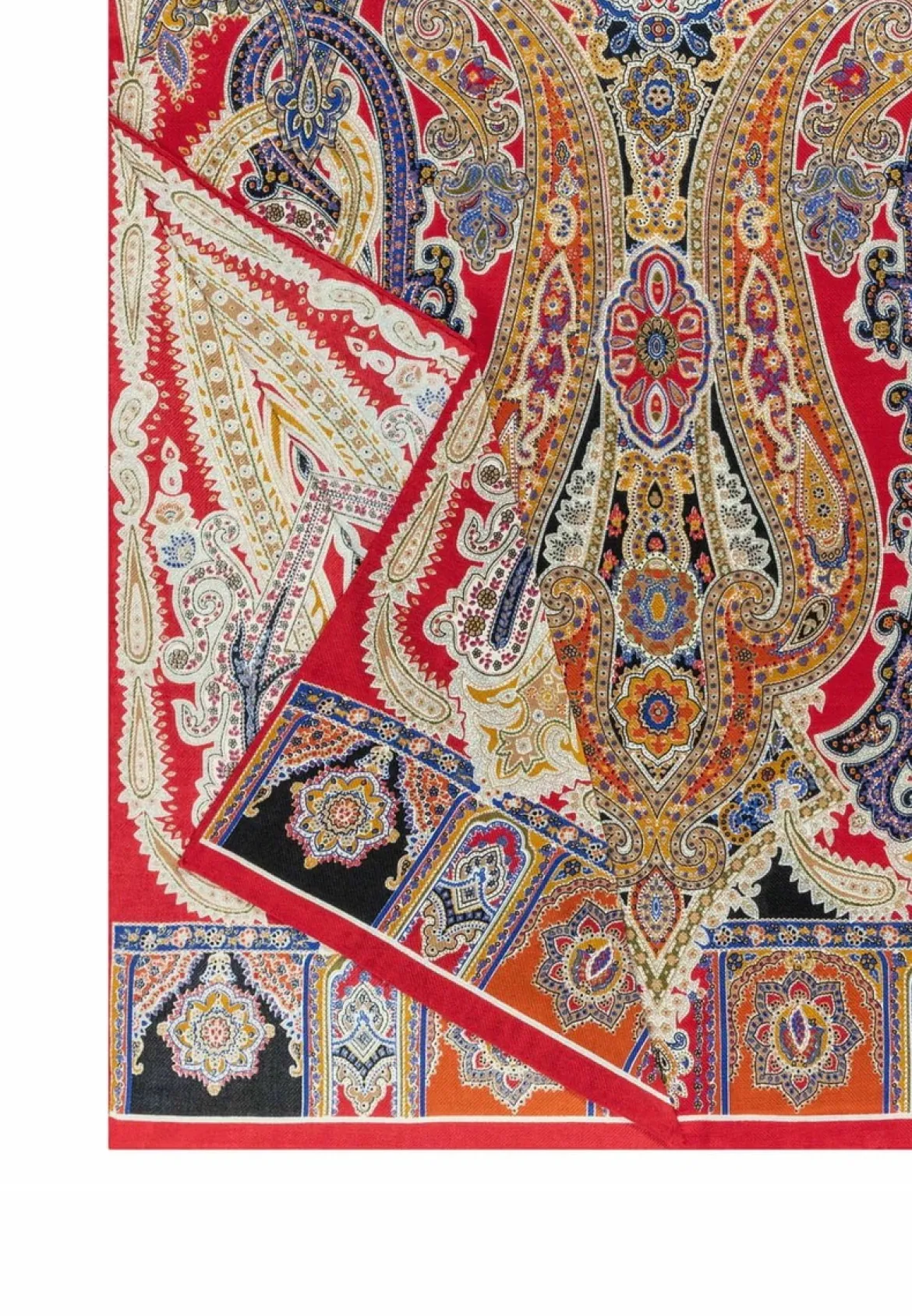 Harfen Paisley 70x170 - multi red (rot)
