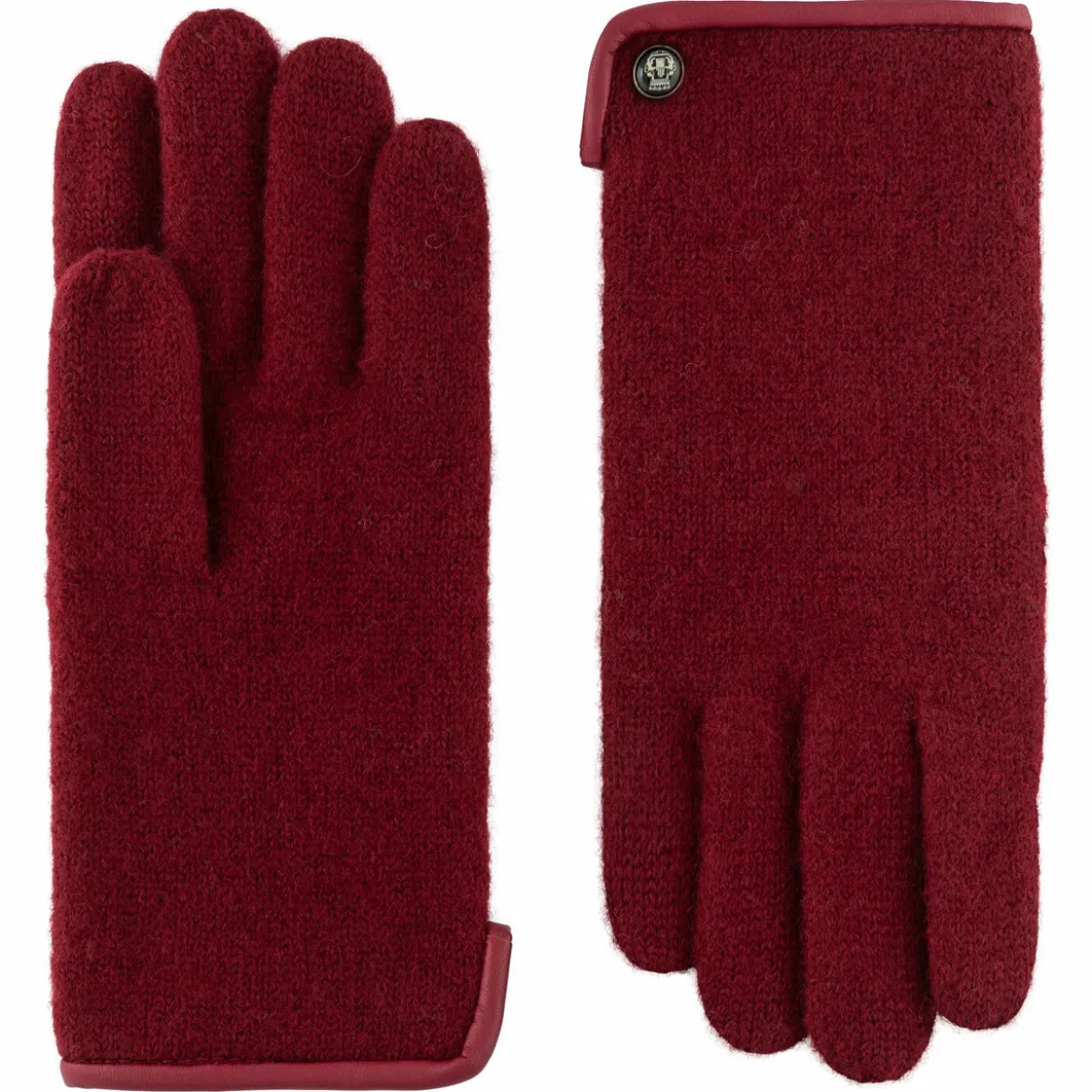 Klassischer Walkhandschuh Women - bordeaux (rot)