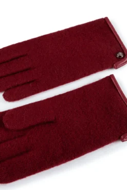 Klassischer Walkhandschuh Women - bordeaux (rot)