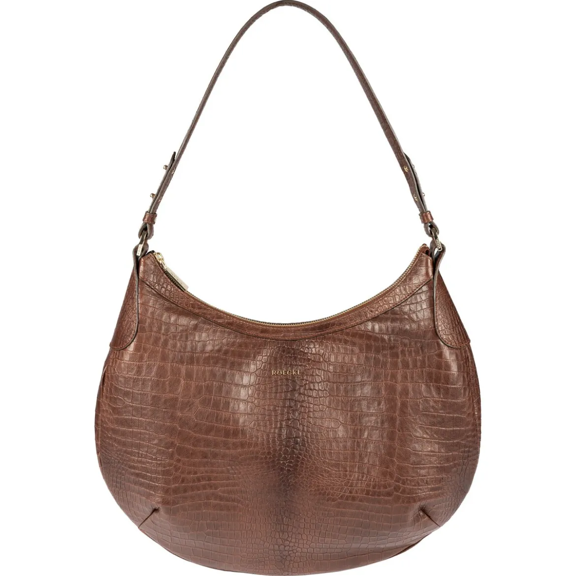 Liberty Schultertasche medium Croco - saddlebrown (braun)