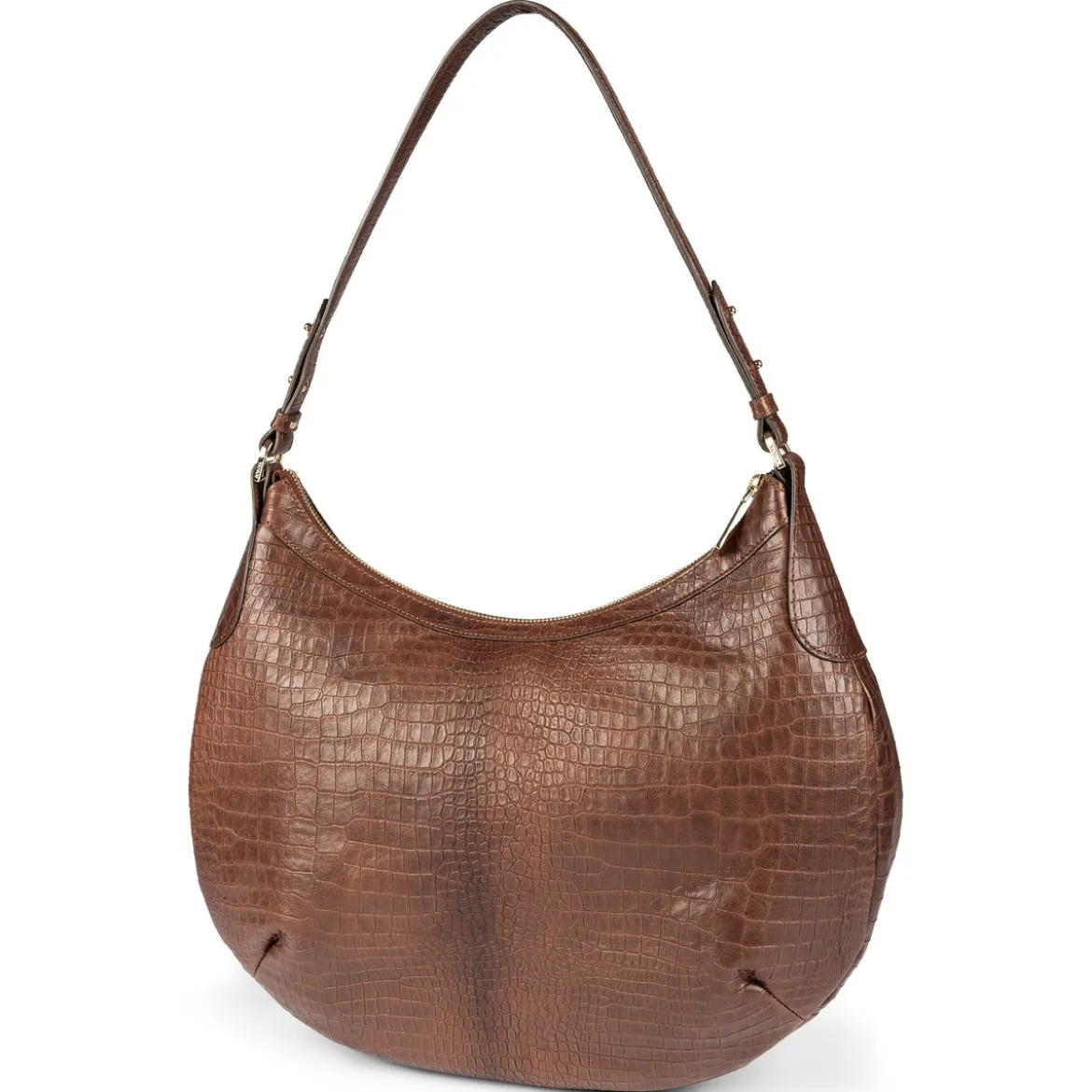 Liberty Schultertasche medium Croco - saddlebrown (braun)
