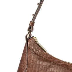 Liberty Schultertasche medium Croco - saddlebrown (braun)