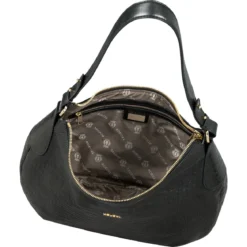Liberty Schultertasche medium Croco - black (schwarz)