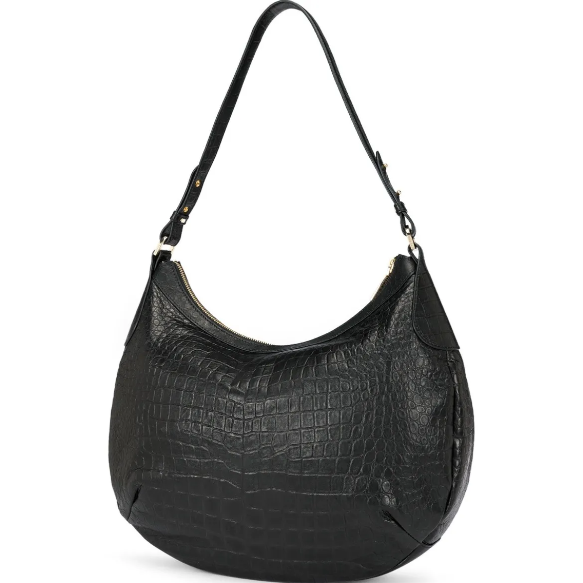 Liberty Schultertasche medium Croco - black (schwarz)