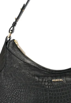 Liberty Schultertasche medium Croco - black (schwarz)