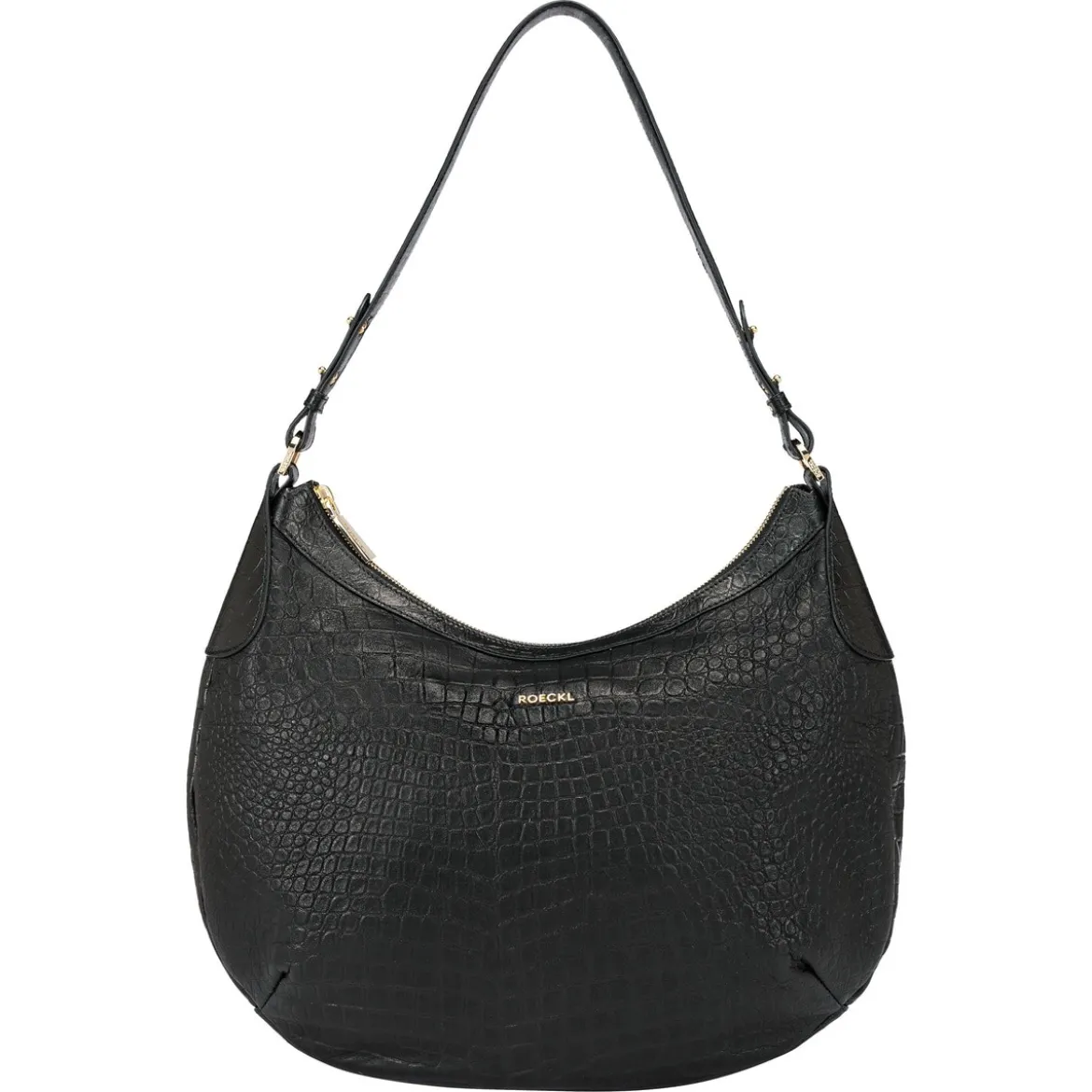 Liberty Schultertasche medium Croco - black (schwarz)