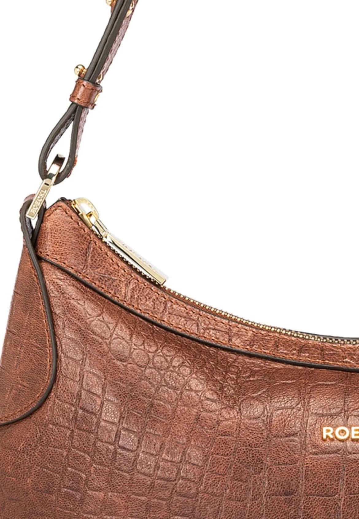 Liberty Schultertasche small Croco - saddlebrown (braun)