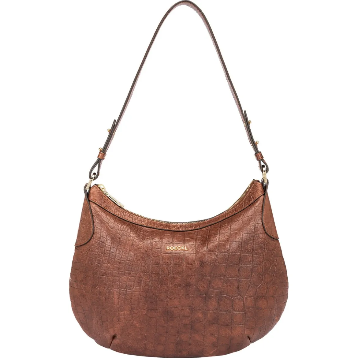 Liberty Schultertasche small Croco - saddlebrown (braun)