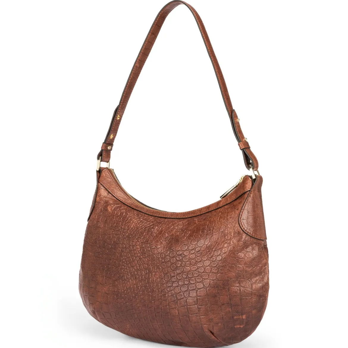 Liberty Schultertasche small Croco - saddlebrown (braun)